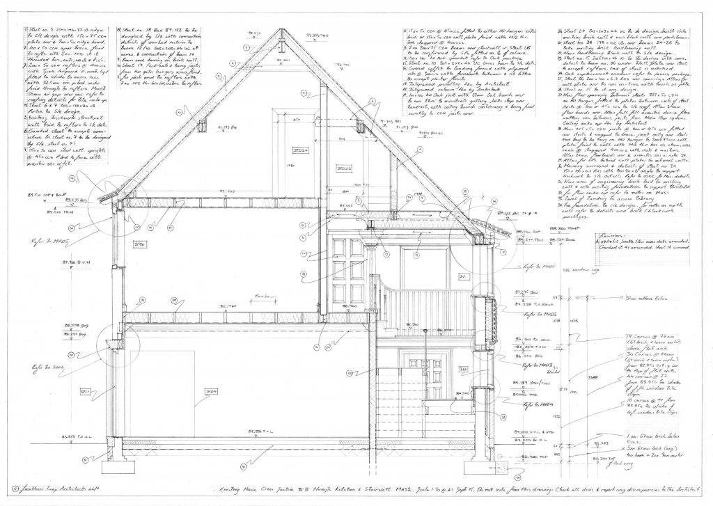 New country house Architect hand drawing