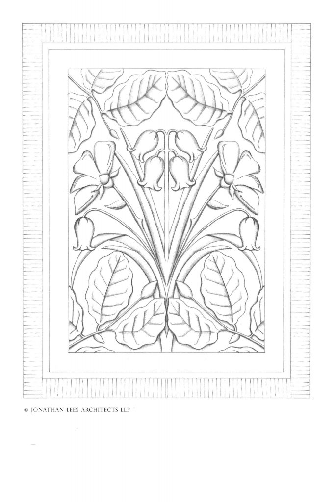 Arts and Crafts stone carving design