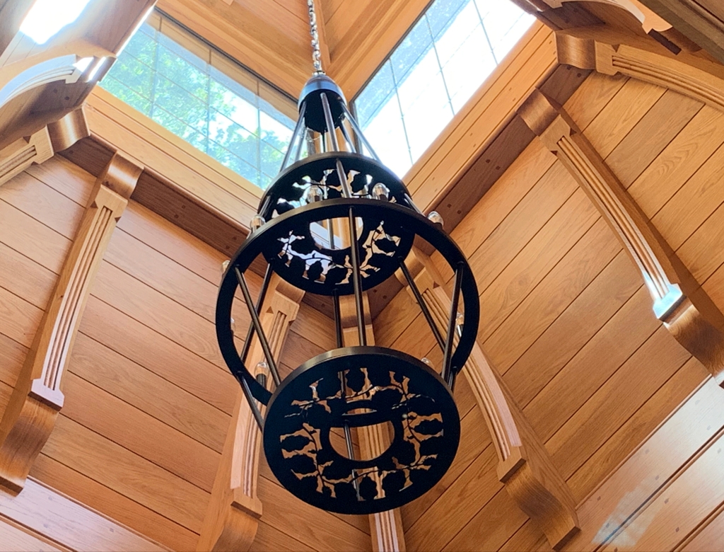 Decorative Iron Chandelier Iron ceiling pendant for outdoor garden building