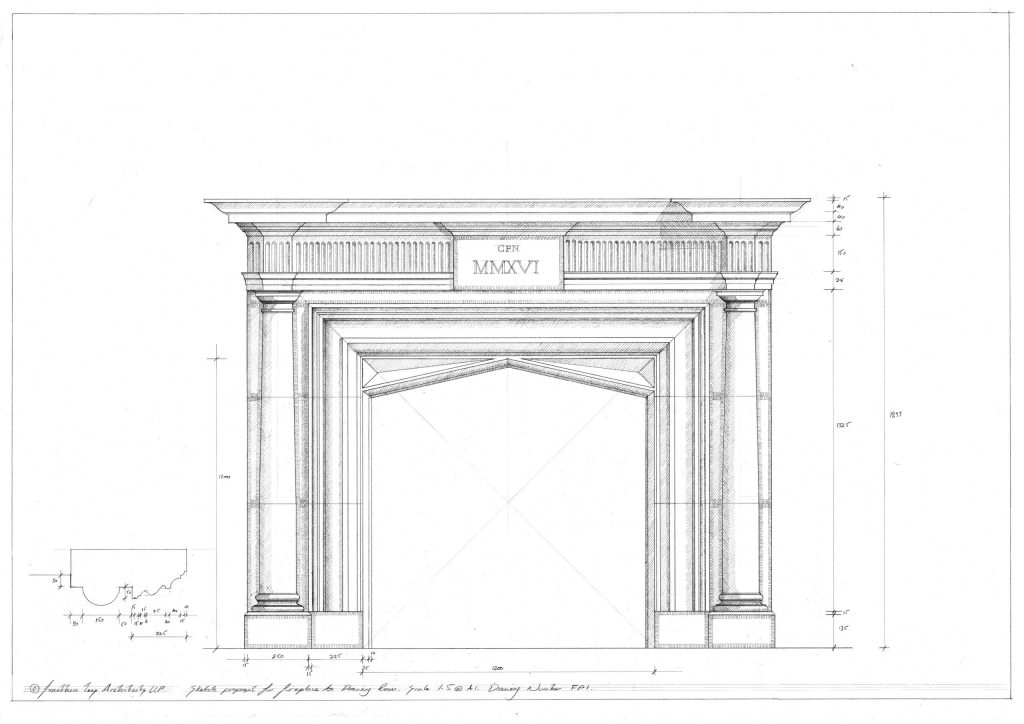 Classical Stone Carved Fireplace Surround