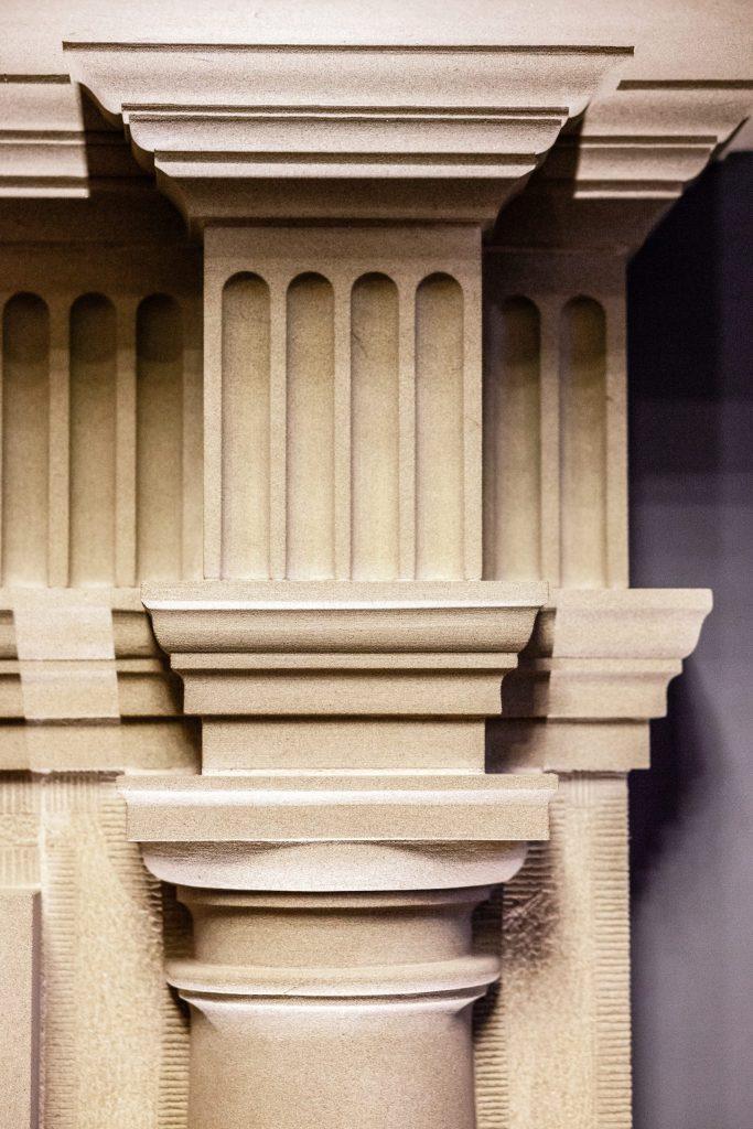 Classical stone mouldings on fireplace