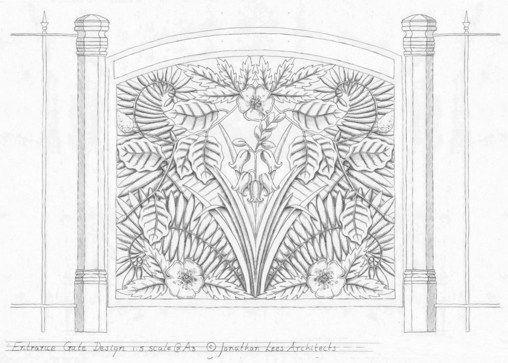 Ornate metal gate design