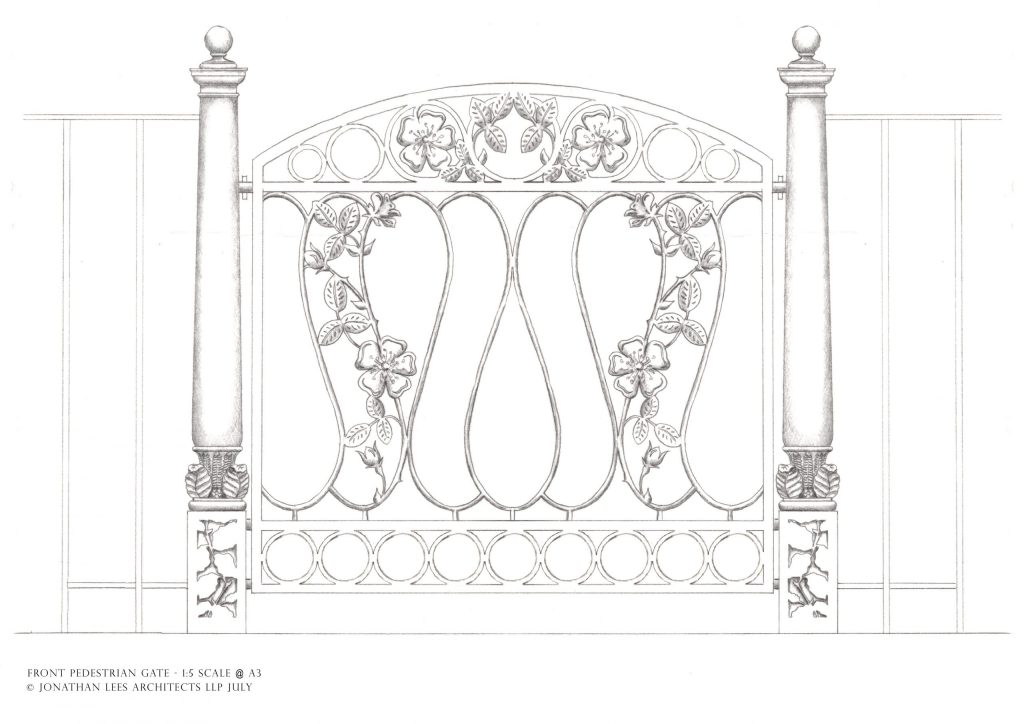 Garden Gate Design in Metal Intricate metal bespoke garden gate