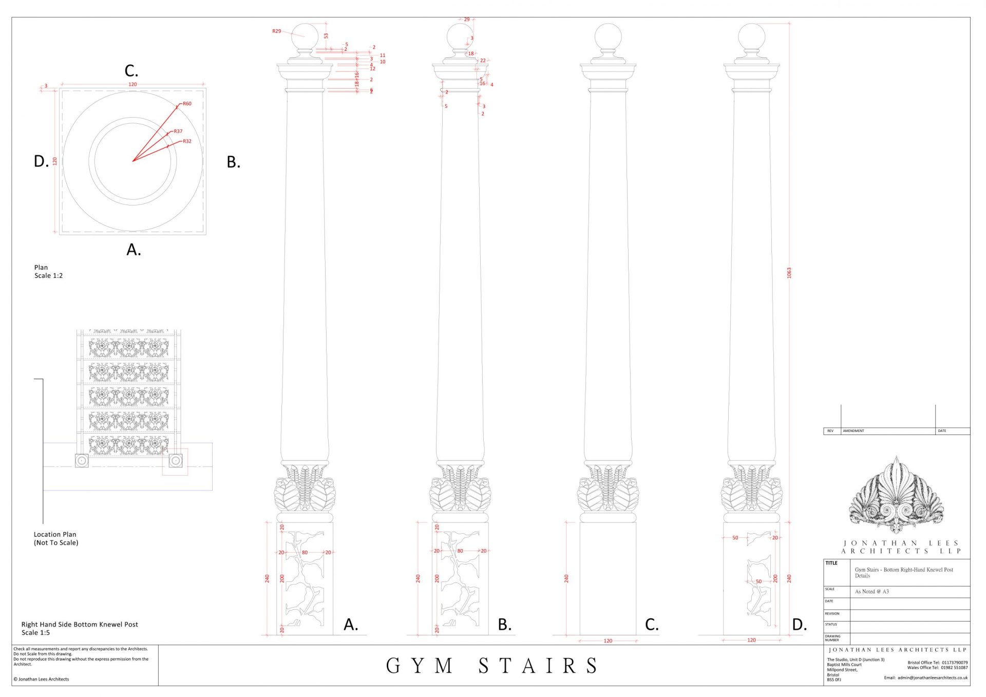 Black metal staircase newel post design Metal newel post for Arts and Crafts metal staircase