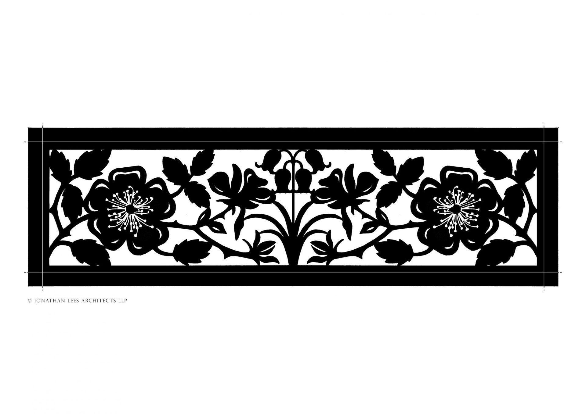 Decorative metal cut out design for heating vents