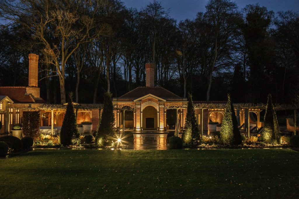 Classical new built garden building in the UK