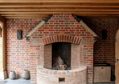 Outdoor Brick Fireplace