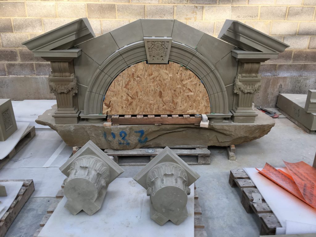 Stone Masonry Carvings in Workshop Classical Architecture in the UK