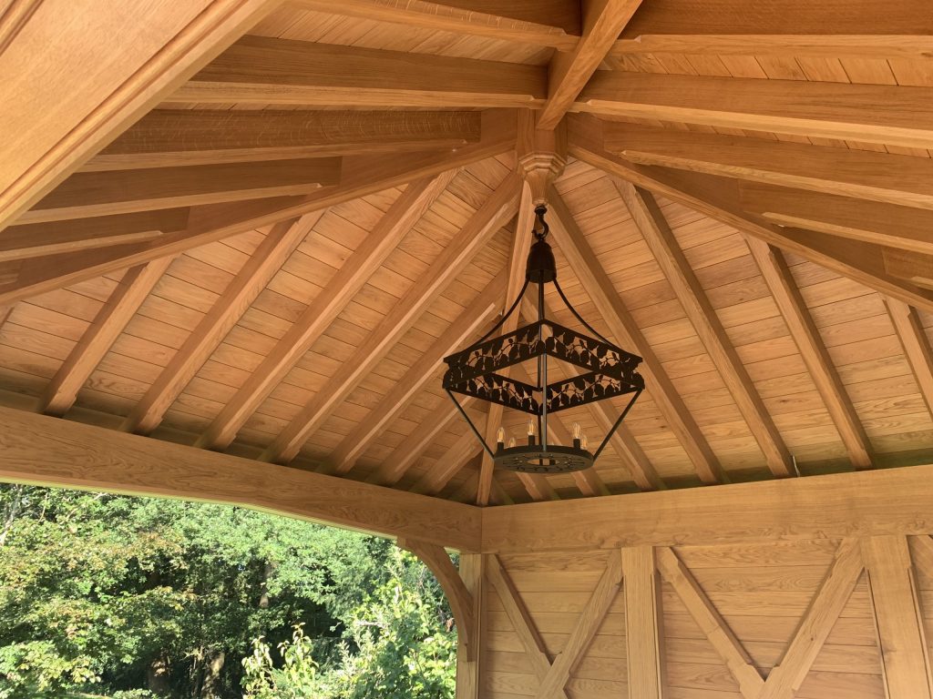 Garden pavilion metal chandelier ceiling light