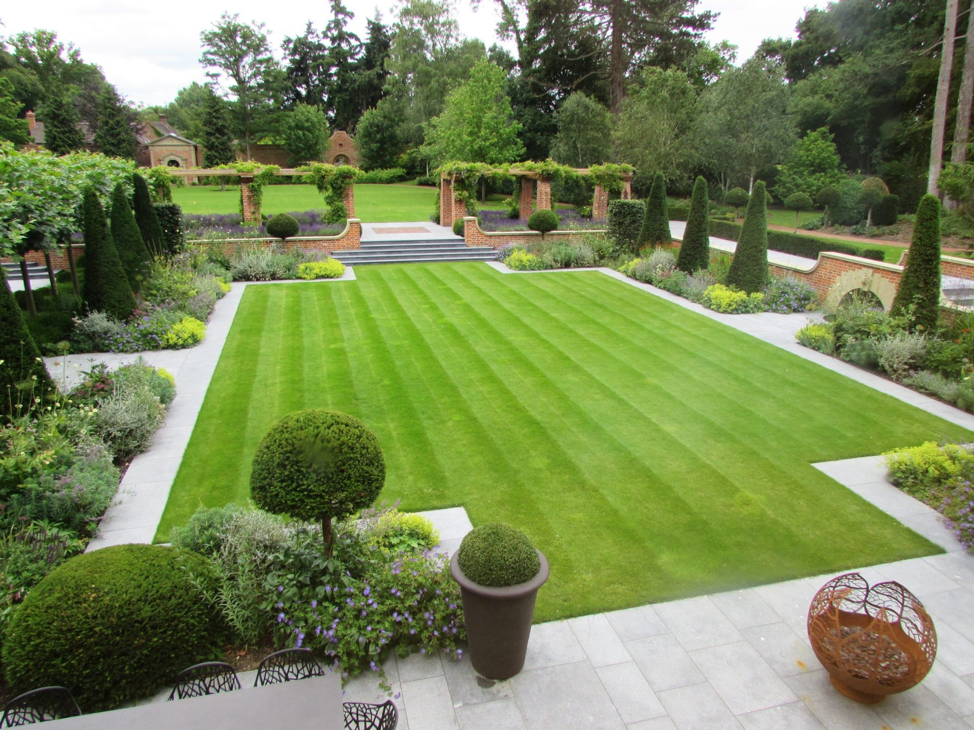 Arts and Crafts Country House Garden Arts and Crafts garden design