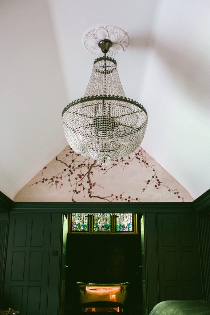 Master bedroom in new build country house