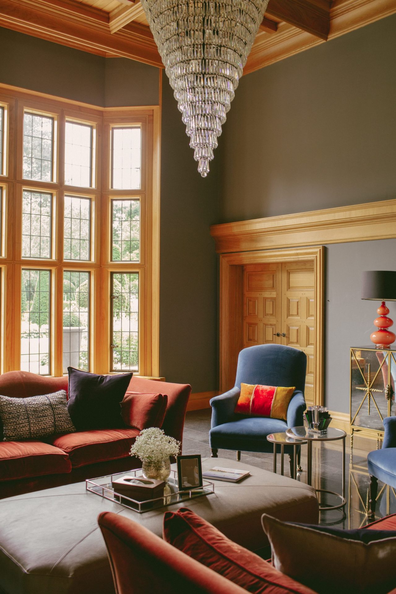 Large south facing bay window in main hall