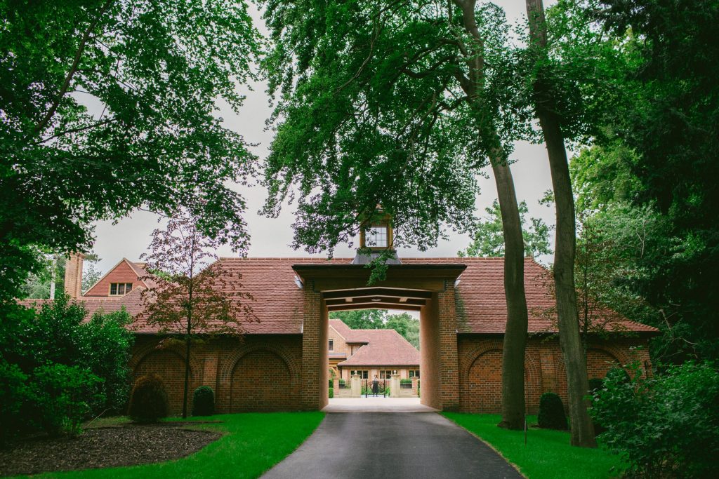 Brick entrance building to country estate