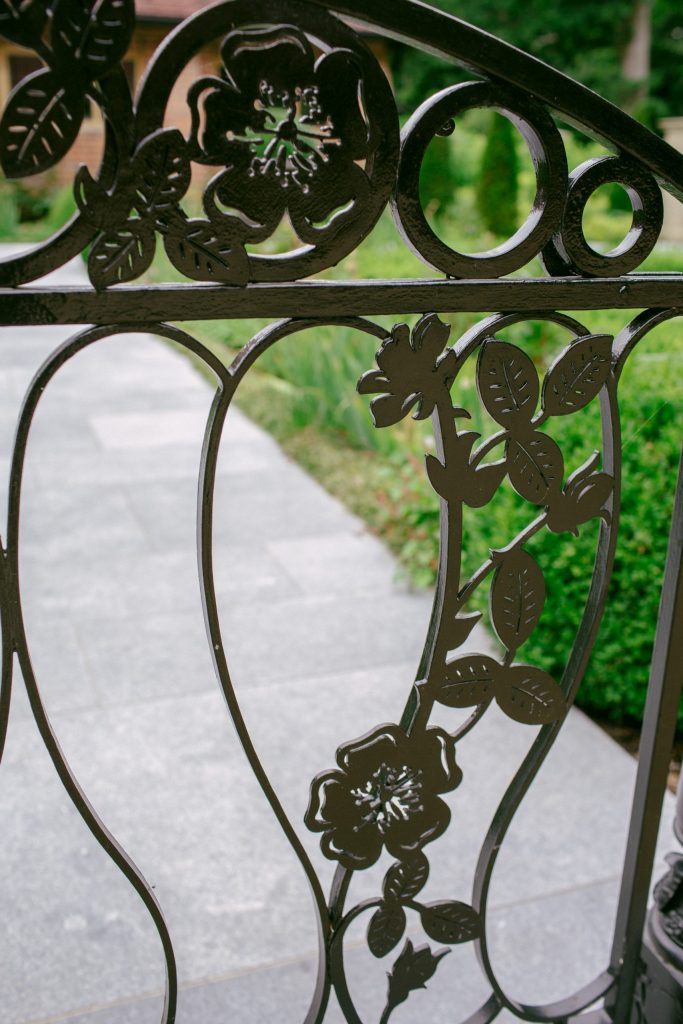 Entrance Garden Gate Detail Bespoke metal cut out garden gate