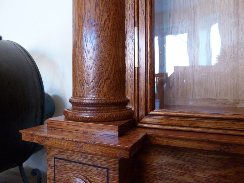 War medal display cabinet in Oak