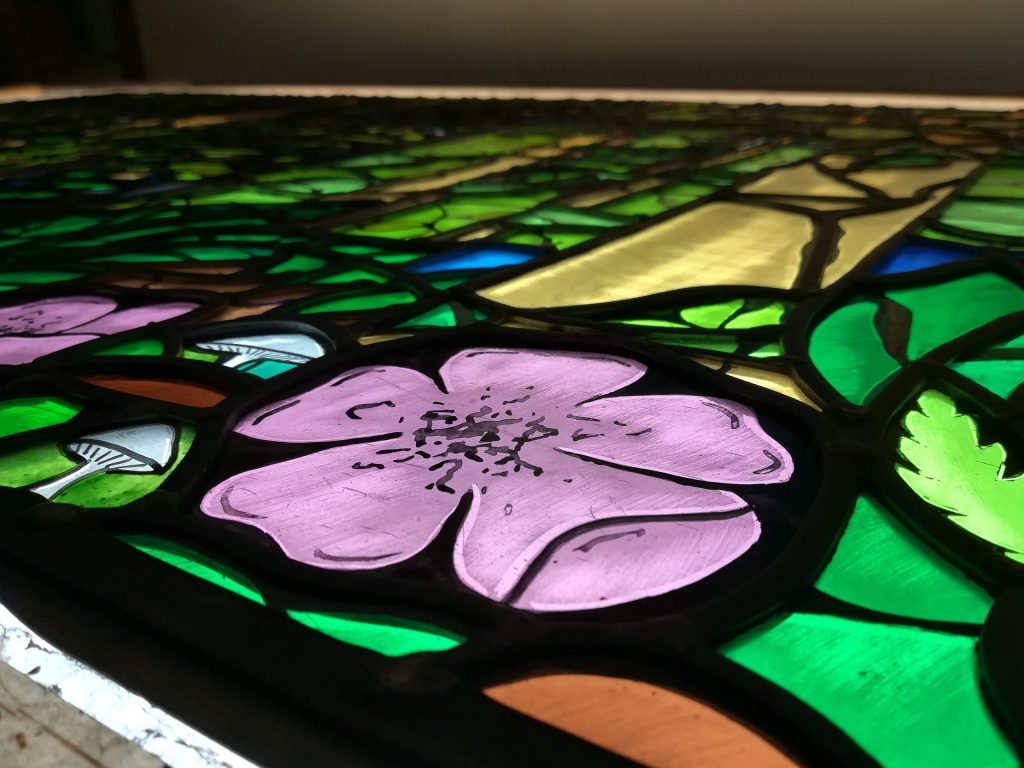 Stained Glass window flowers