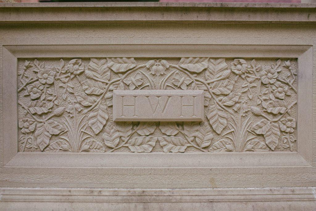 Stone Entrance Gate Plaques Photo 1 (Carved Stone Sign, Classical House Stonework, Stone Masonry Plaque, Floral Stone Plaque, English Country House)