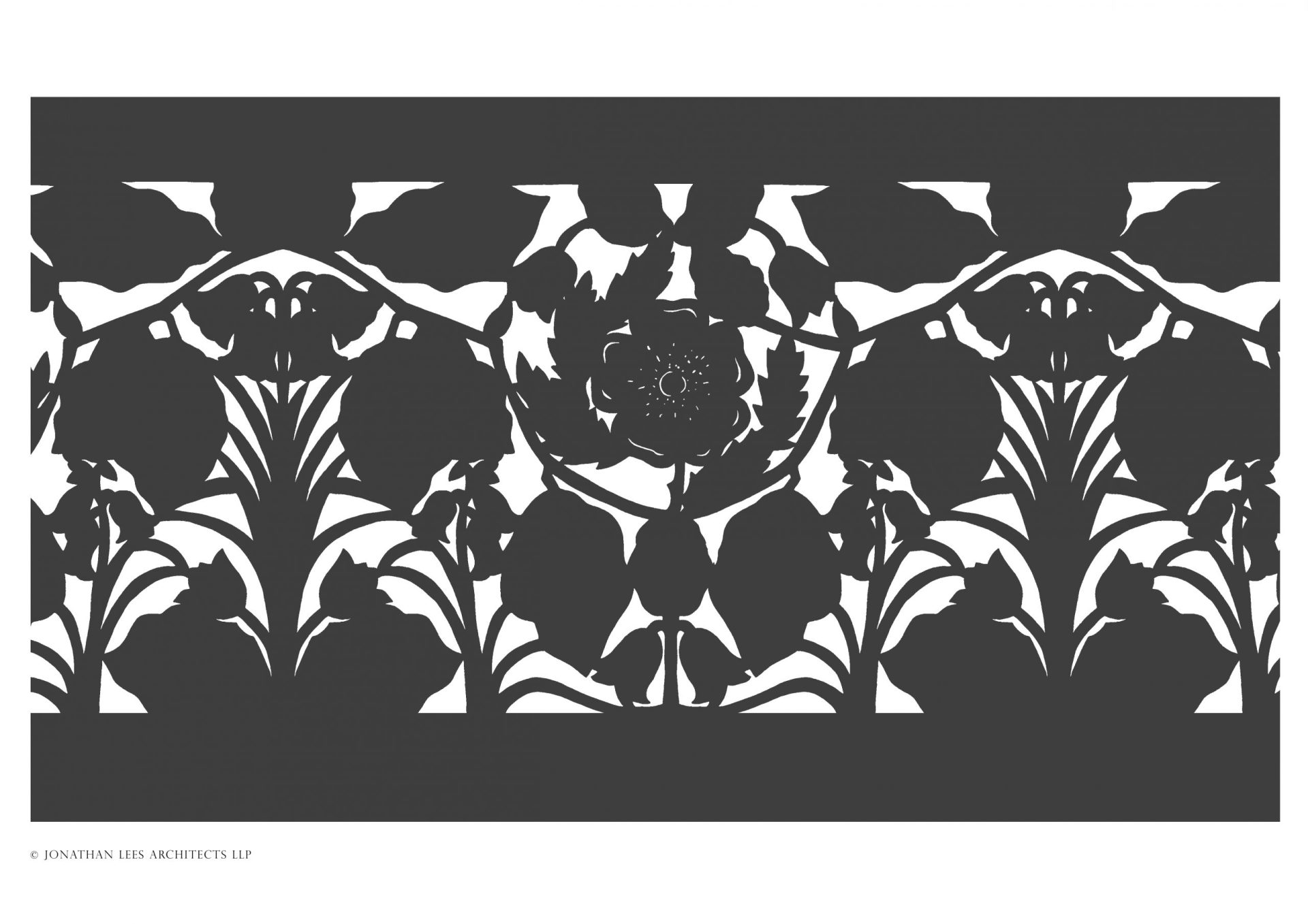 Tread design for cut out metal ornate staircase Metal staircase tread design in black metal