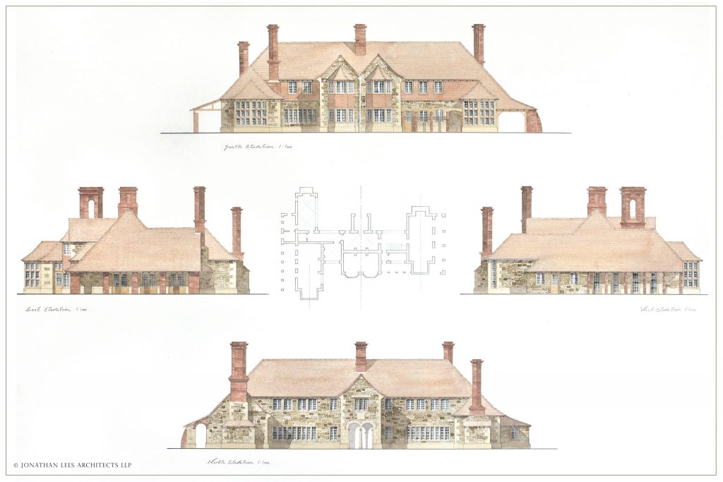 Arts and Crafts House Watercolour Elevations Arts and Crafts House Watercolour Elevations
