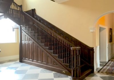 Dark Wood Panelled Staircase