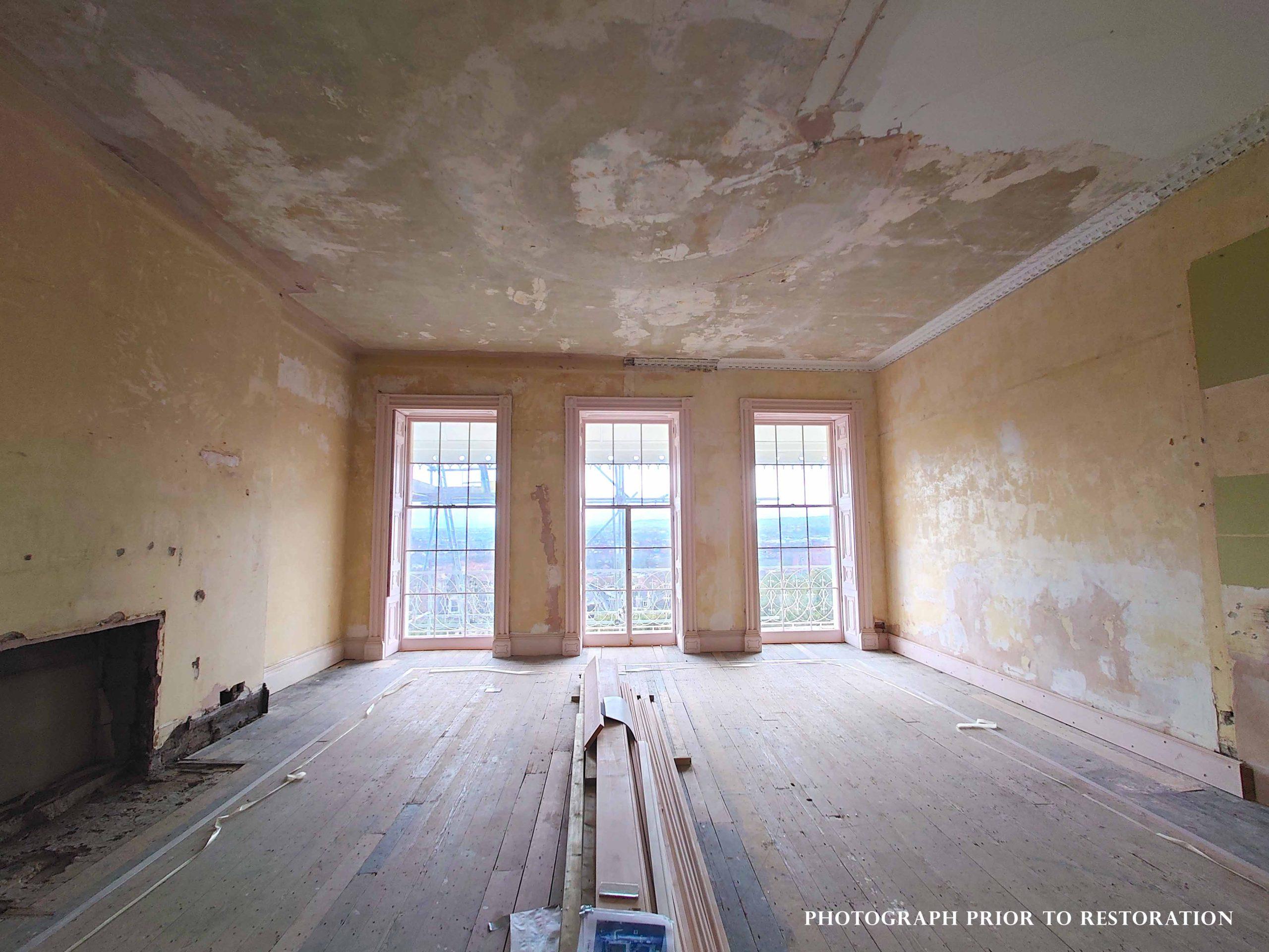 Classical stone garden building with carvings