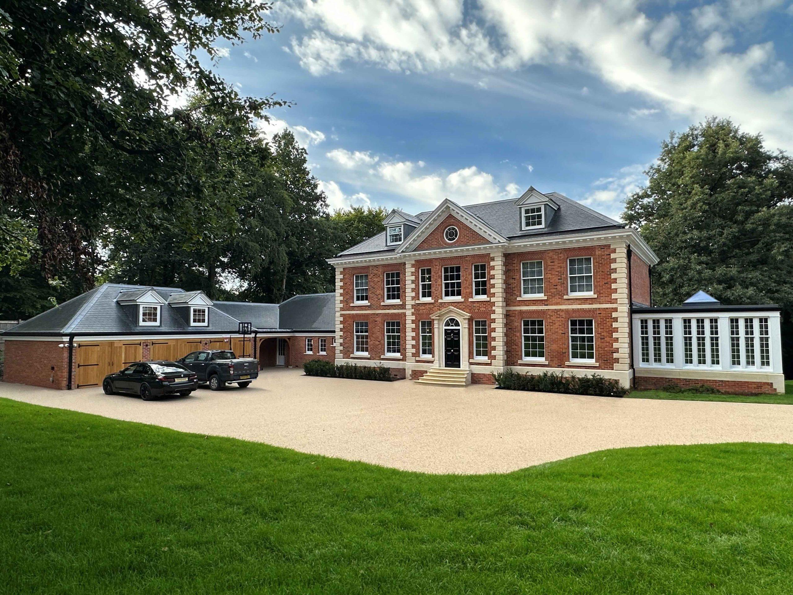 Classical stone cupola to sit atop the atrium of a classical country house in North Carolina. Designed and painted by Jonathan Lees.
