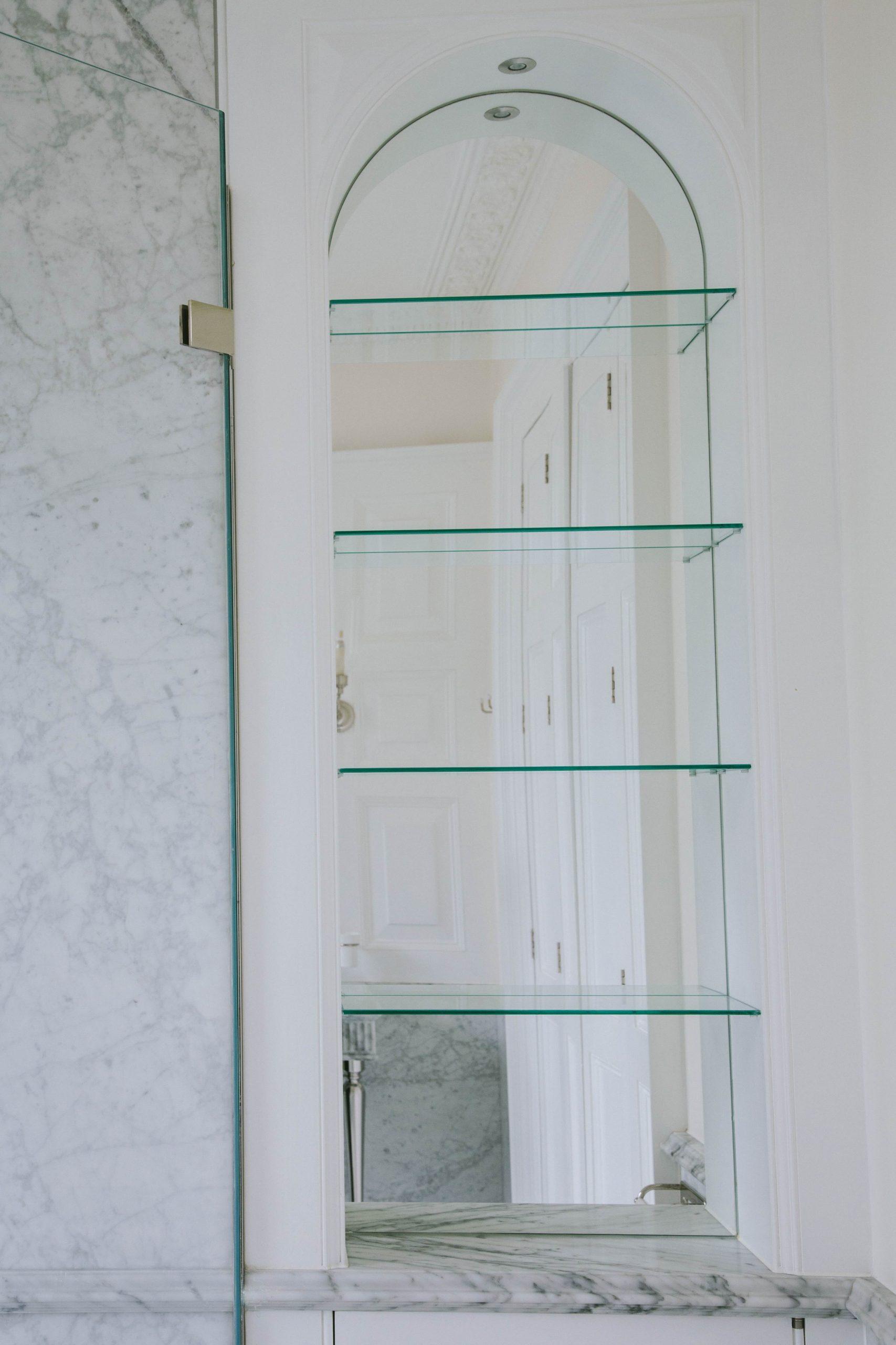 Ornate classical stone carvings on new building