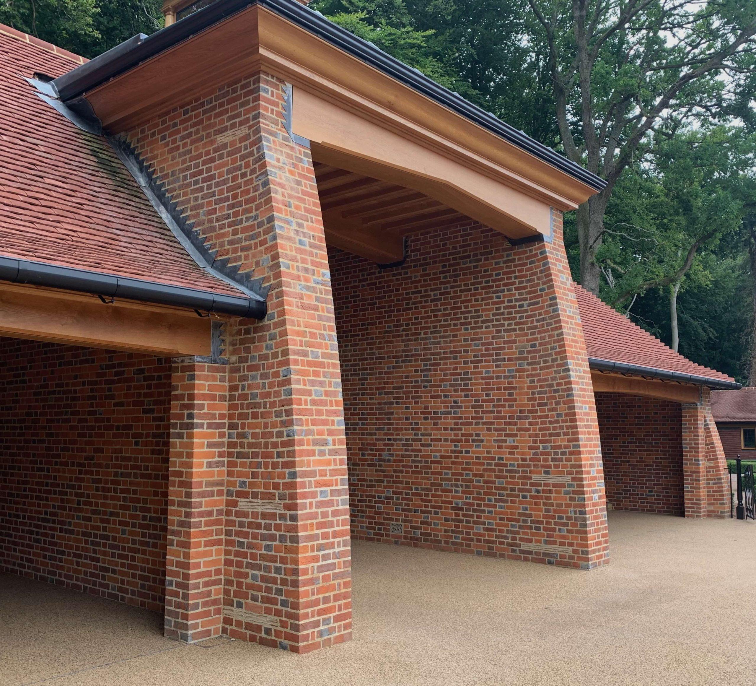 Feature Oak cupola ceiling with bespoke outdoor chandelier
