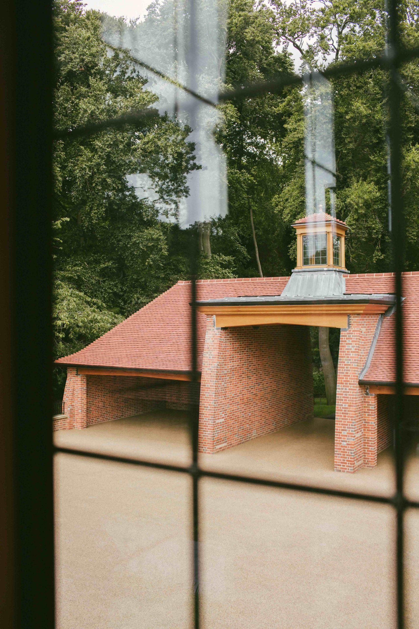 Brick entrance building to country estate