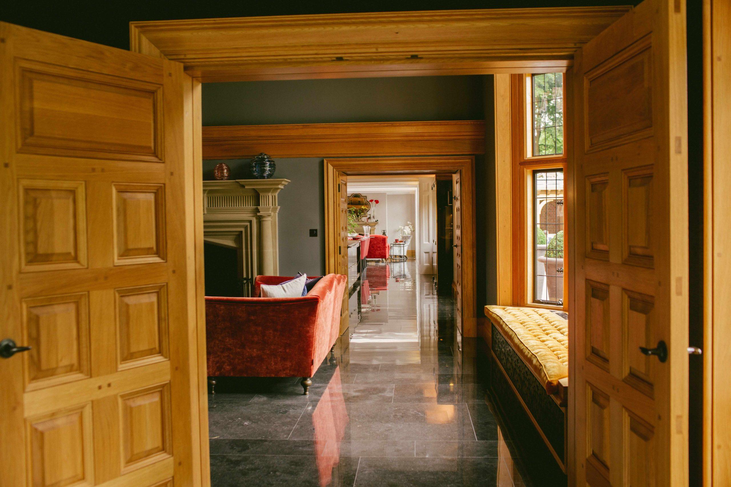 Main Hall Stone Fireplace