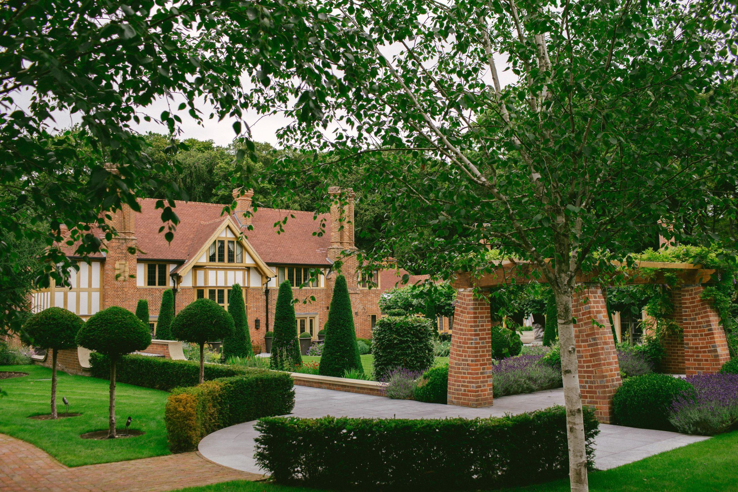 English country manor estate entrance gatehouse