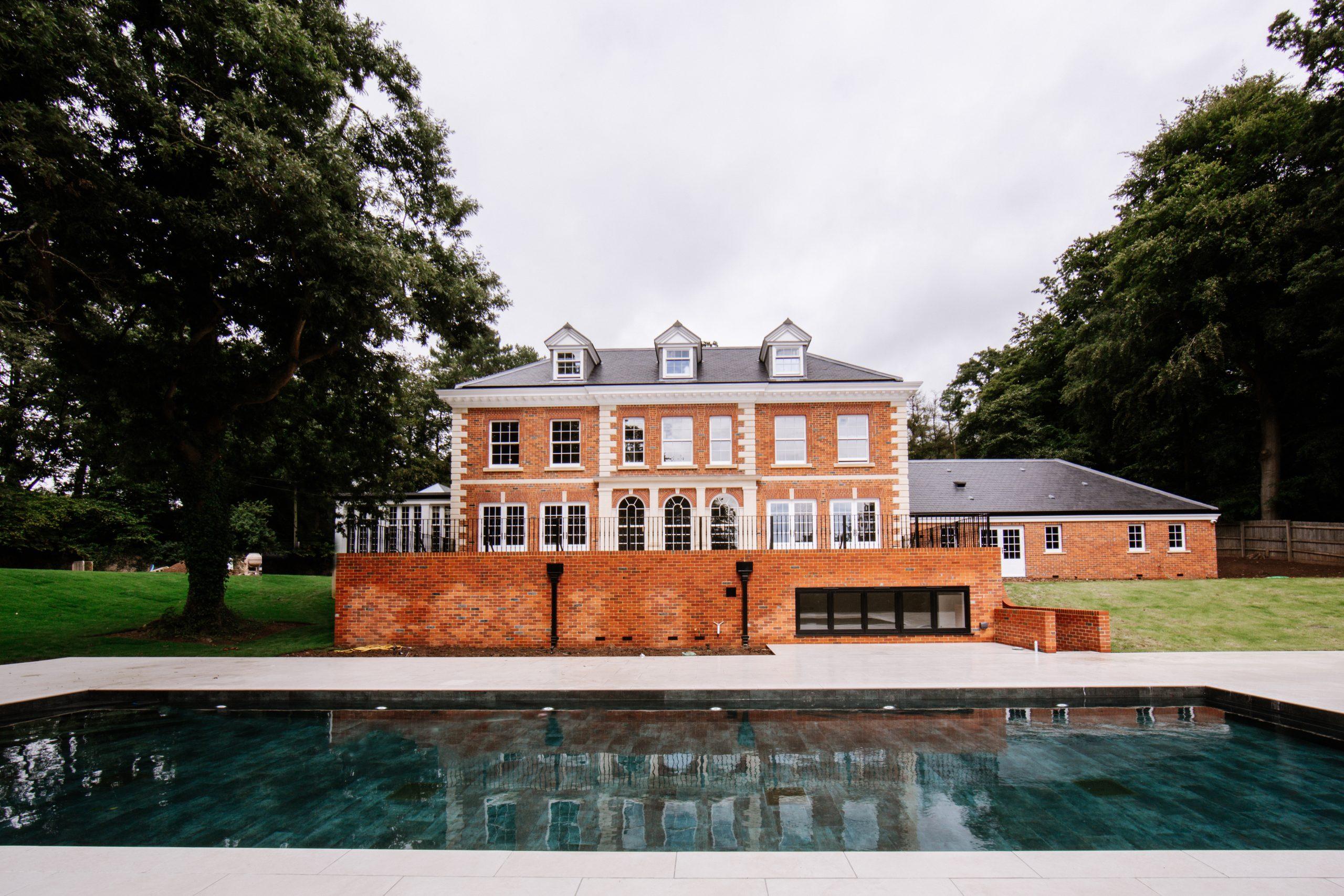 Brick and stone classical garden summerhouse