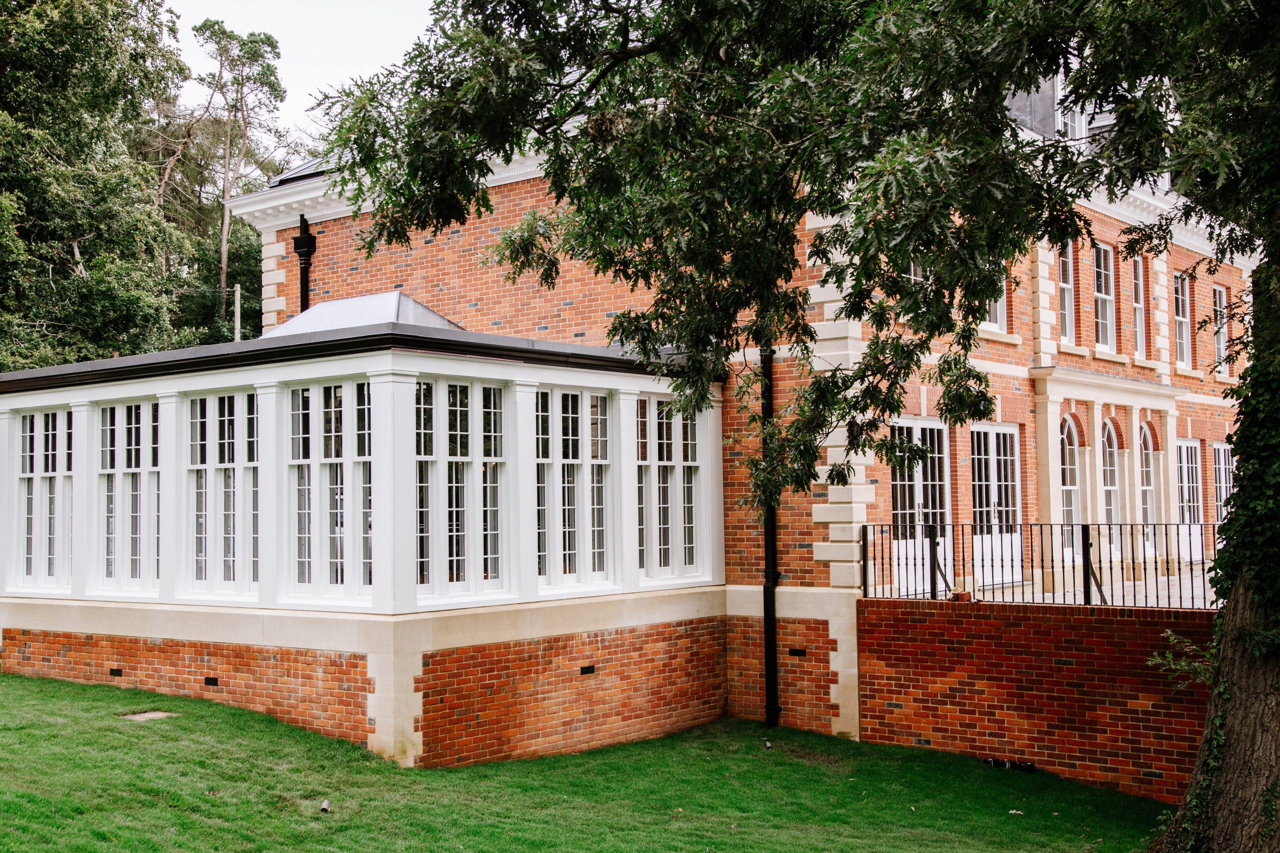 The West elevation to an Arts and Crafts house renovation project in Somerset. Painted in watercolour by Jonathan Lees.