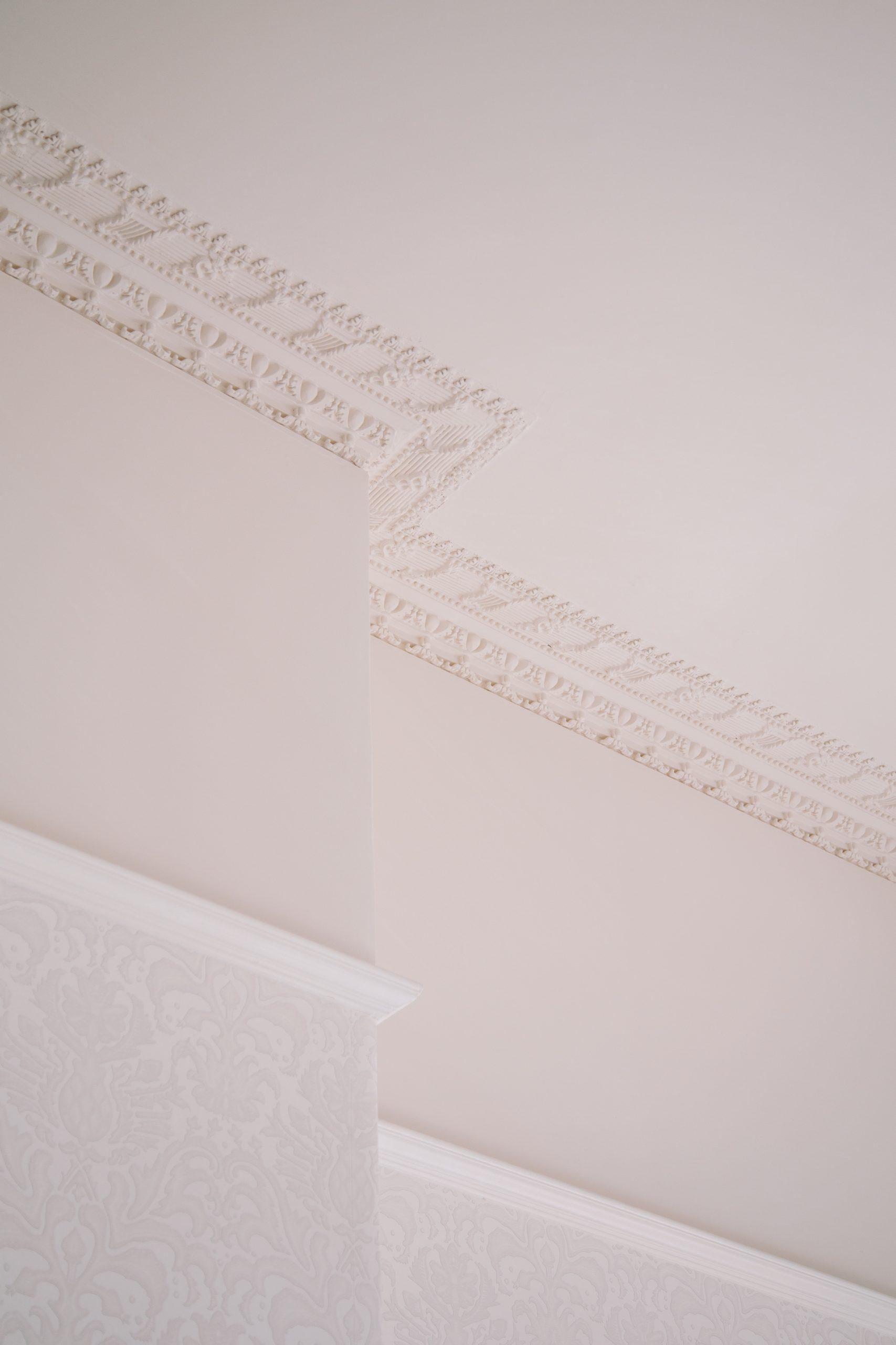 Detailed stone carving details for a stone garden building