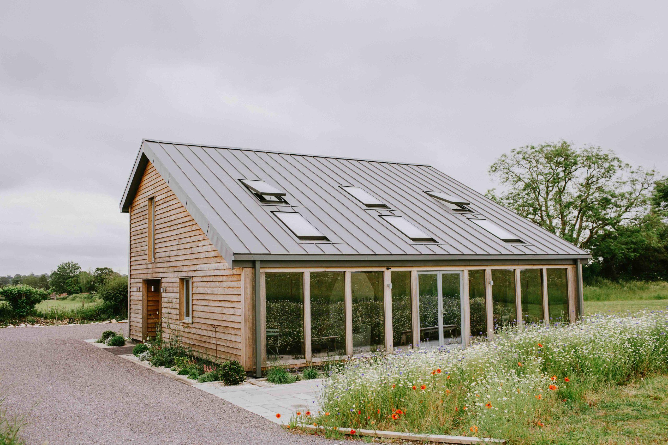 Feature Oak cupola ceiling with bespoke outdoor chandelier
